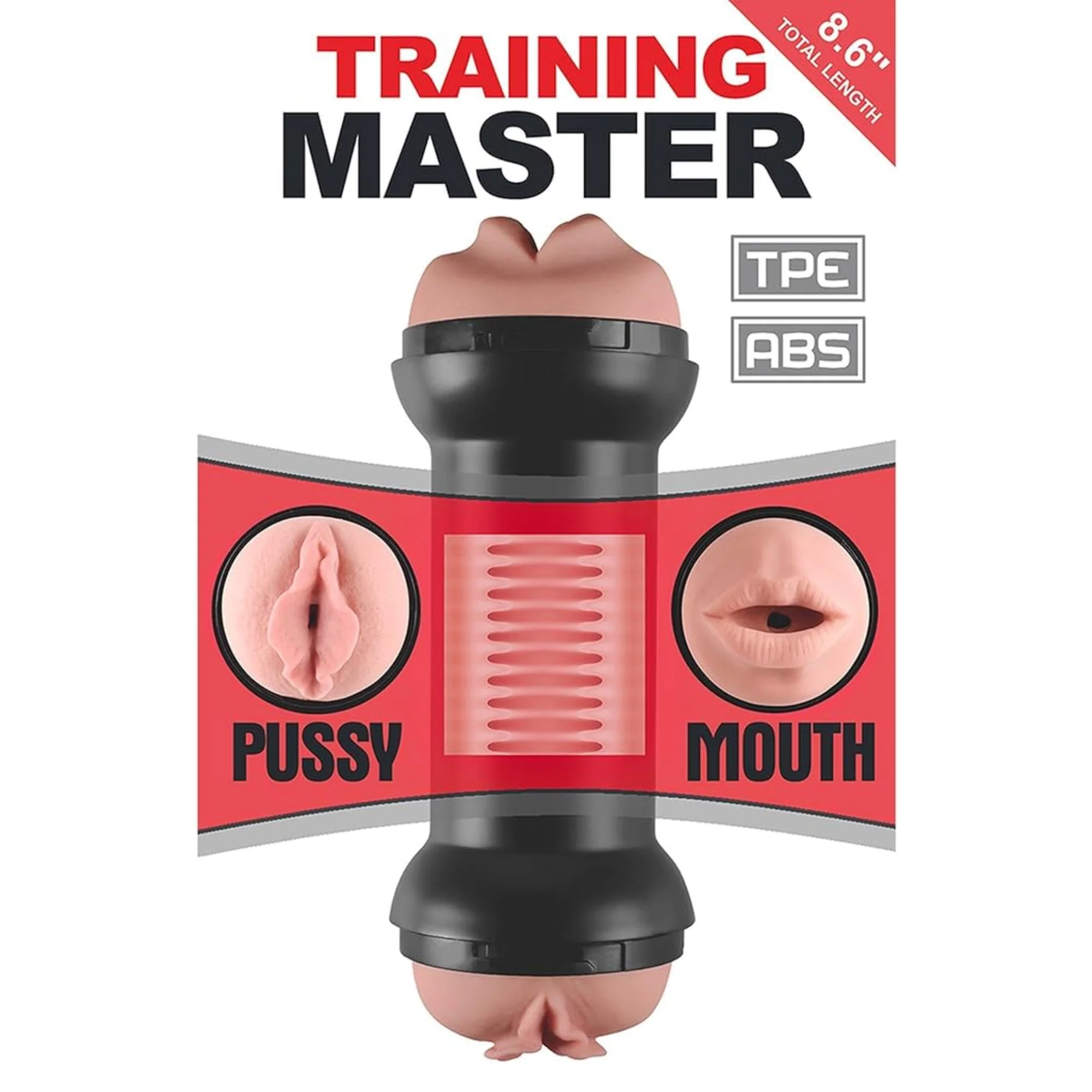 Training Master Double Sided Male Stroker - Mouth and Pussy - Image 9