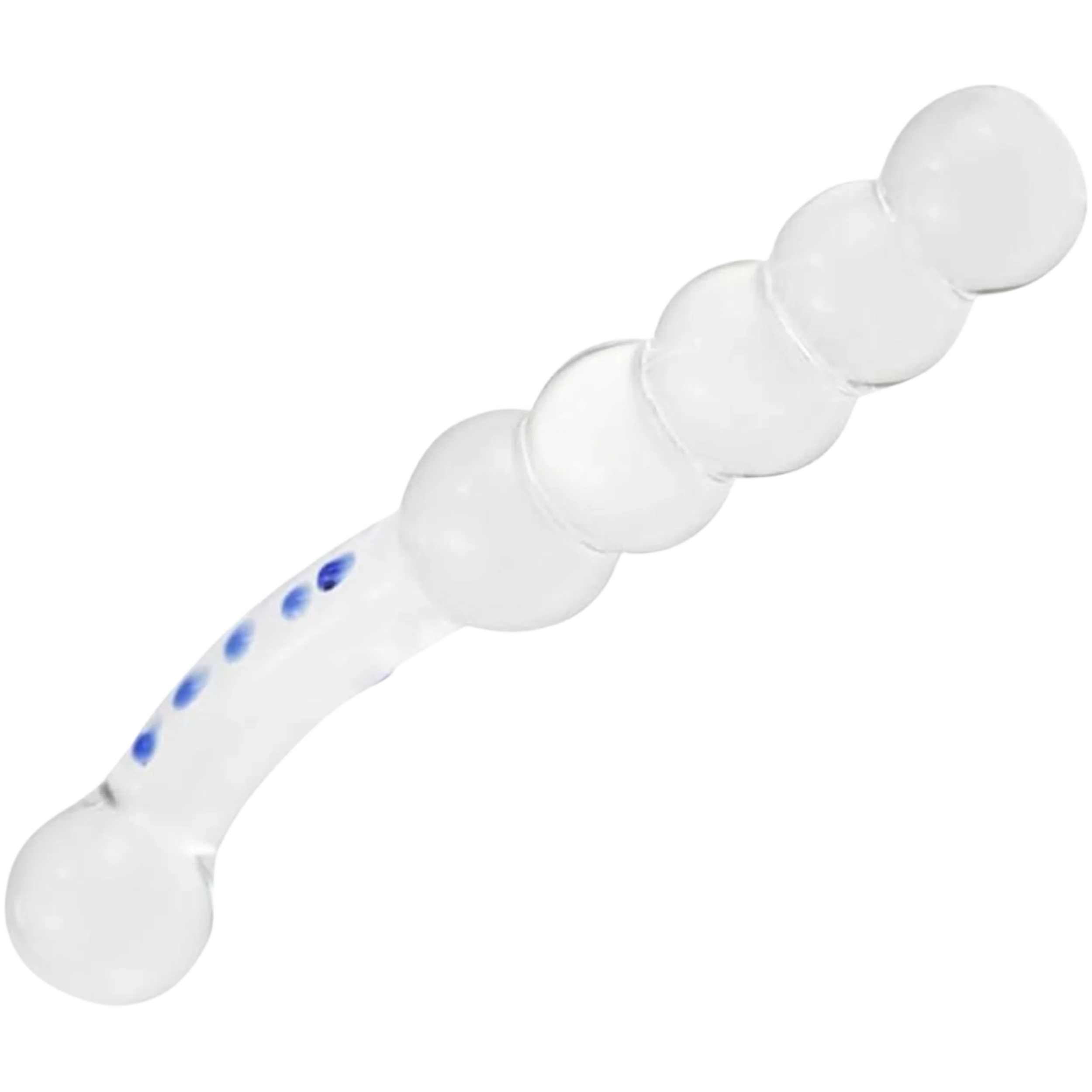 Dual-Ended Beaded G-Spot/P-Spot Glass Dildo - Image 2