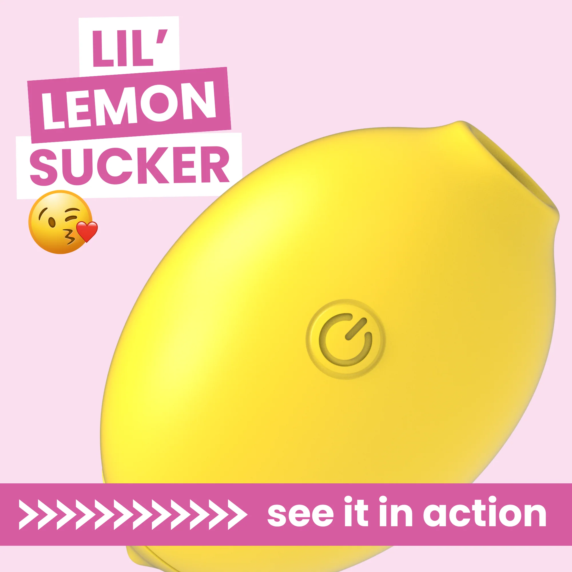 Lemon Kiss Air Pulse Clit Stimulator - Feel Fluttering Air Pulses Kiss & Suck Your Clit!