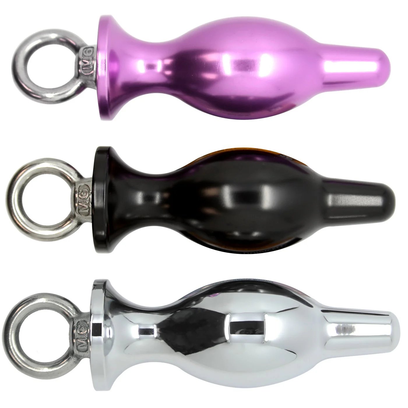 Weighted Metal Bulbed Anal Plug With Pull Ring - You'll feel the quality - Image 5