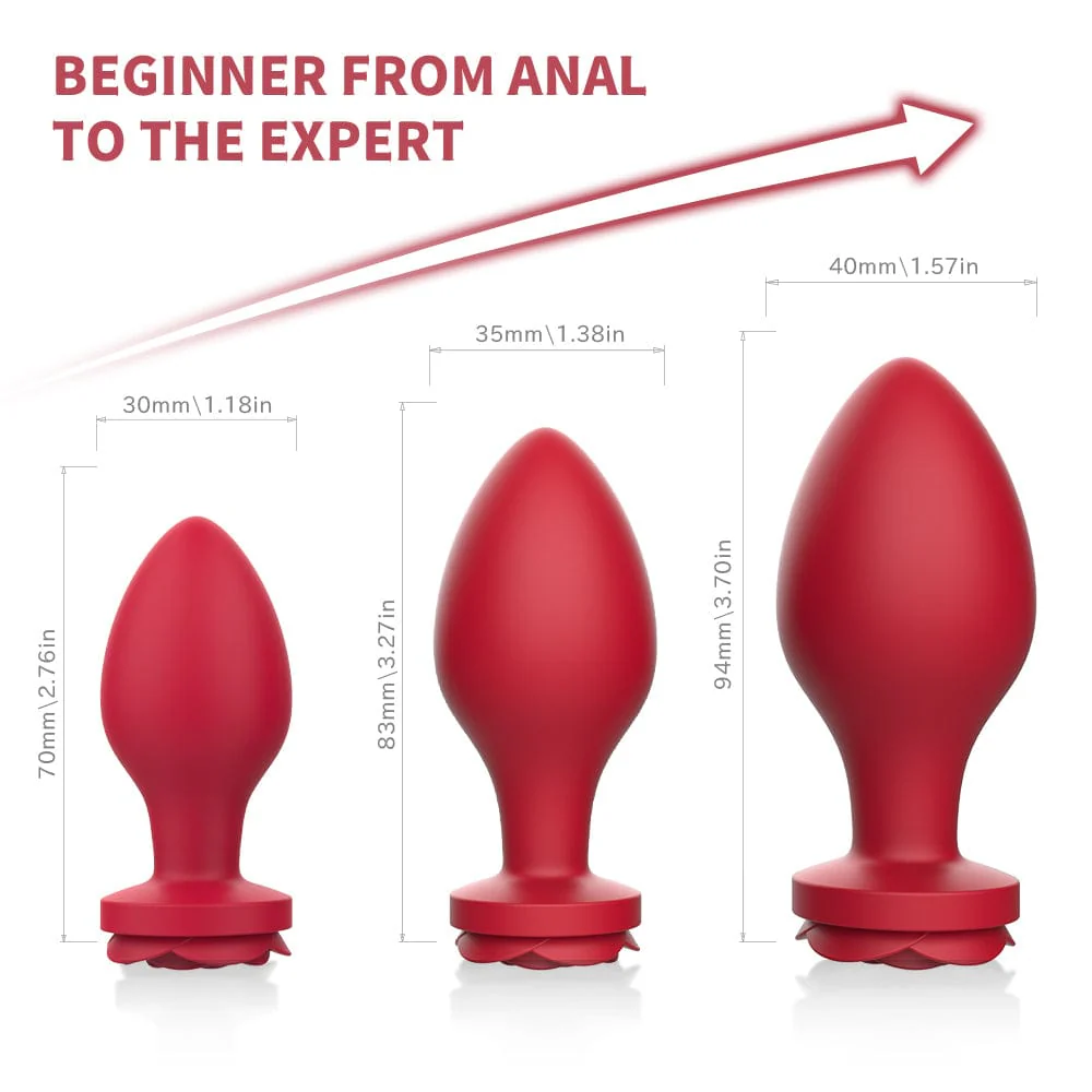 Rela Silicone Rose Anal Plug Set - Image 3