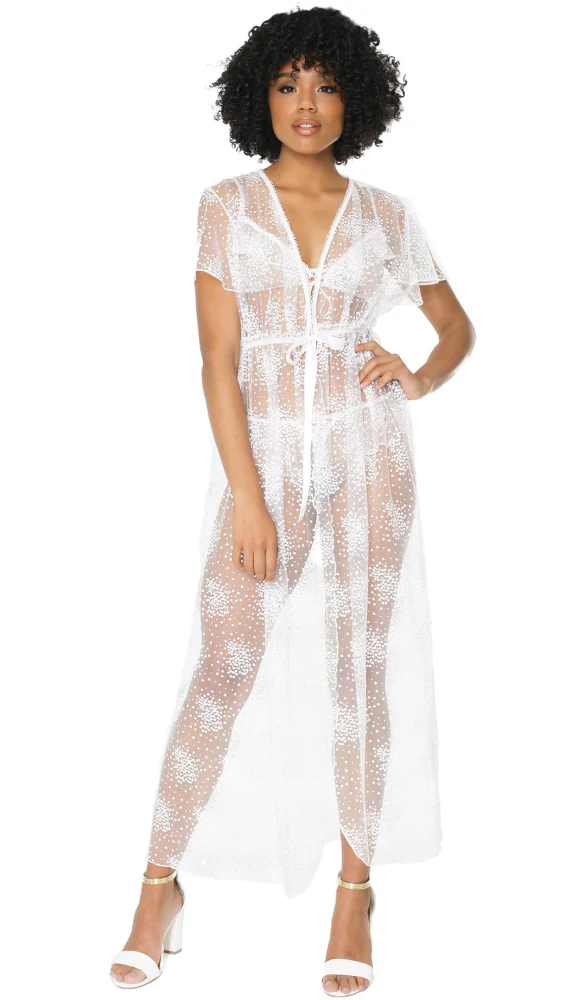 Sheer White Bridal Robe