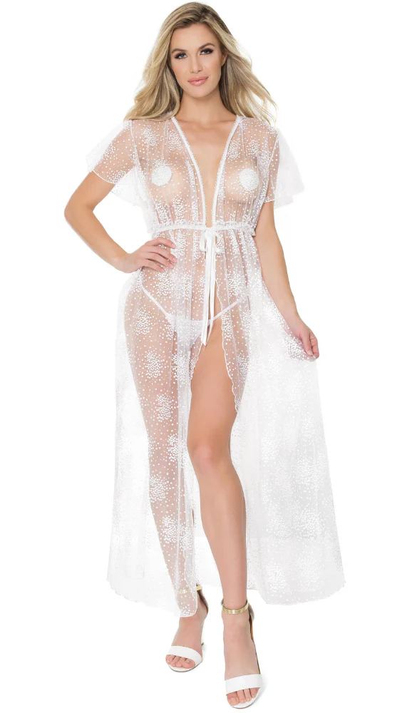 Sheer White Bridal Robe - Image 2