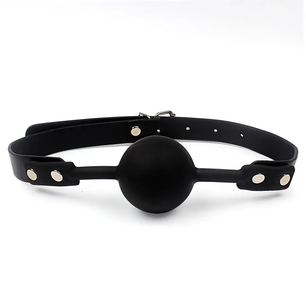 Silicone Ball Gag With Adjustable Leather Straps - Image 2