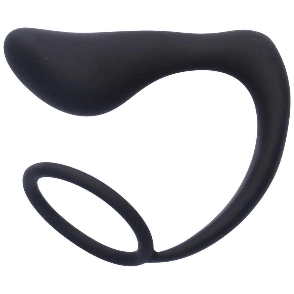 Silicone Prostate Anal Plug and Cock Ring - Image 2