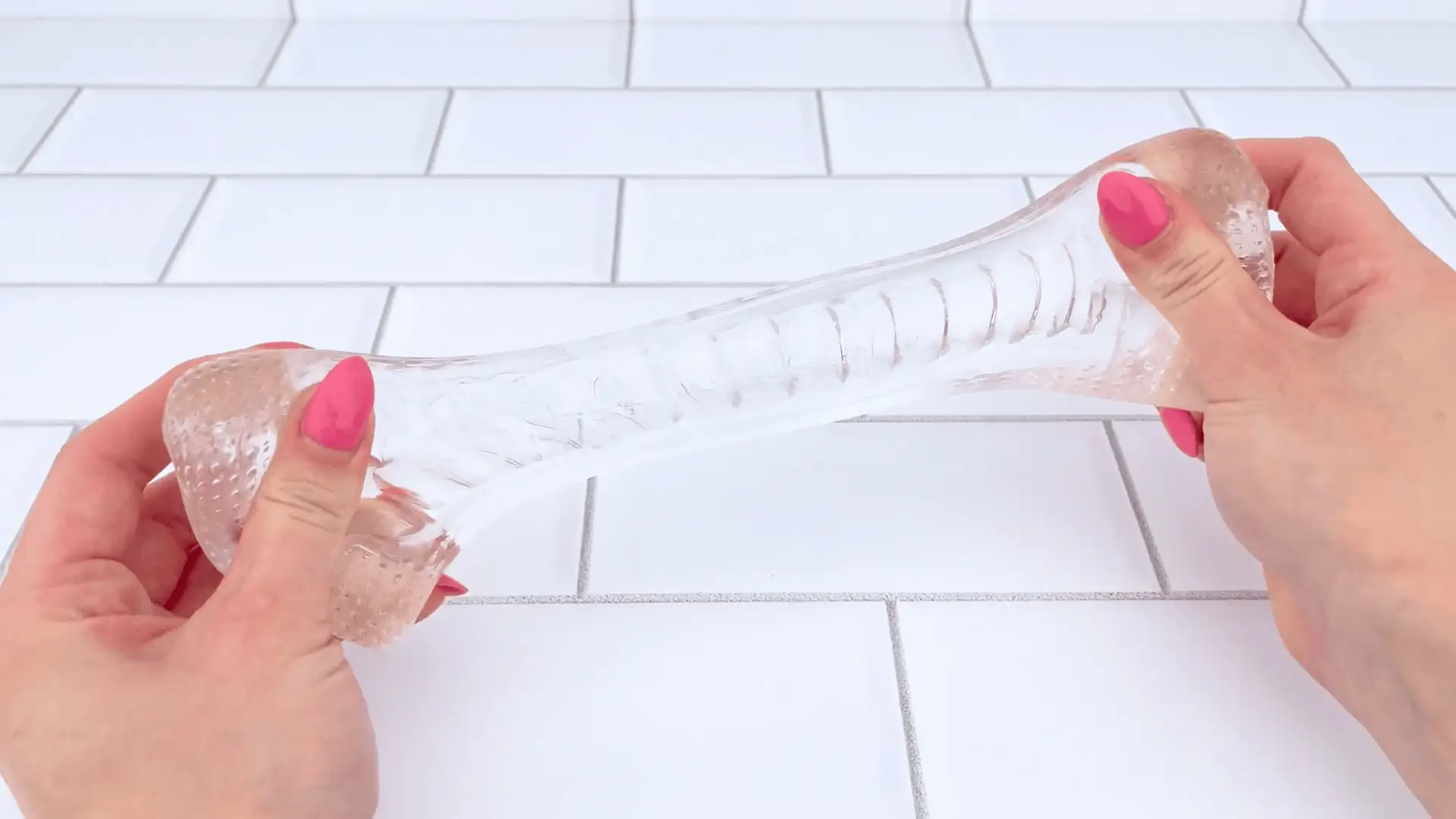 Super Stretchy Clear Ribbed Male Masturbator - Image 2