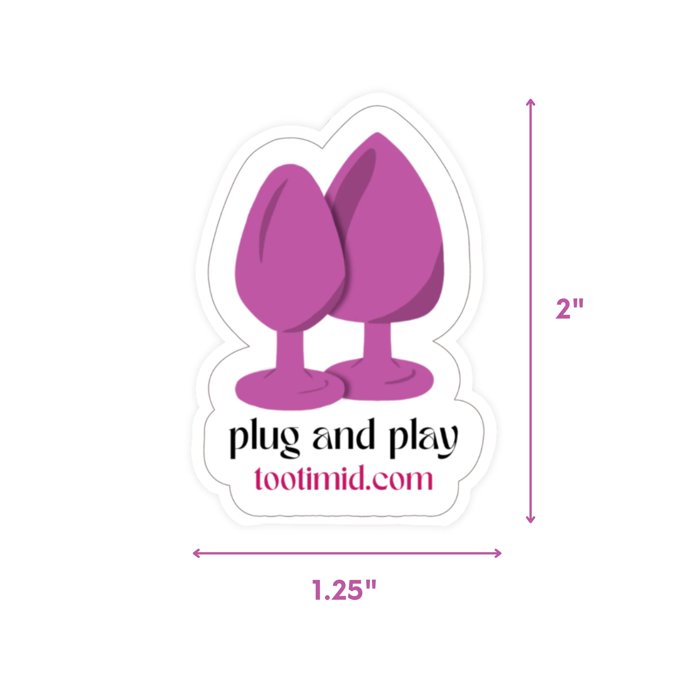 TooTimid Plug and Play Anal Toy Sticker - Image 2