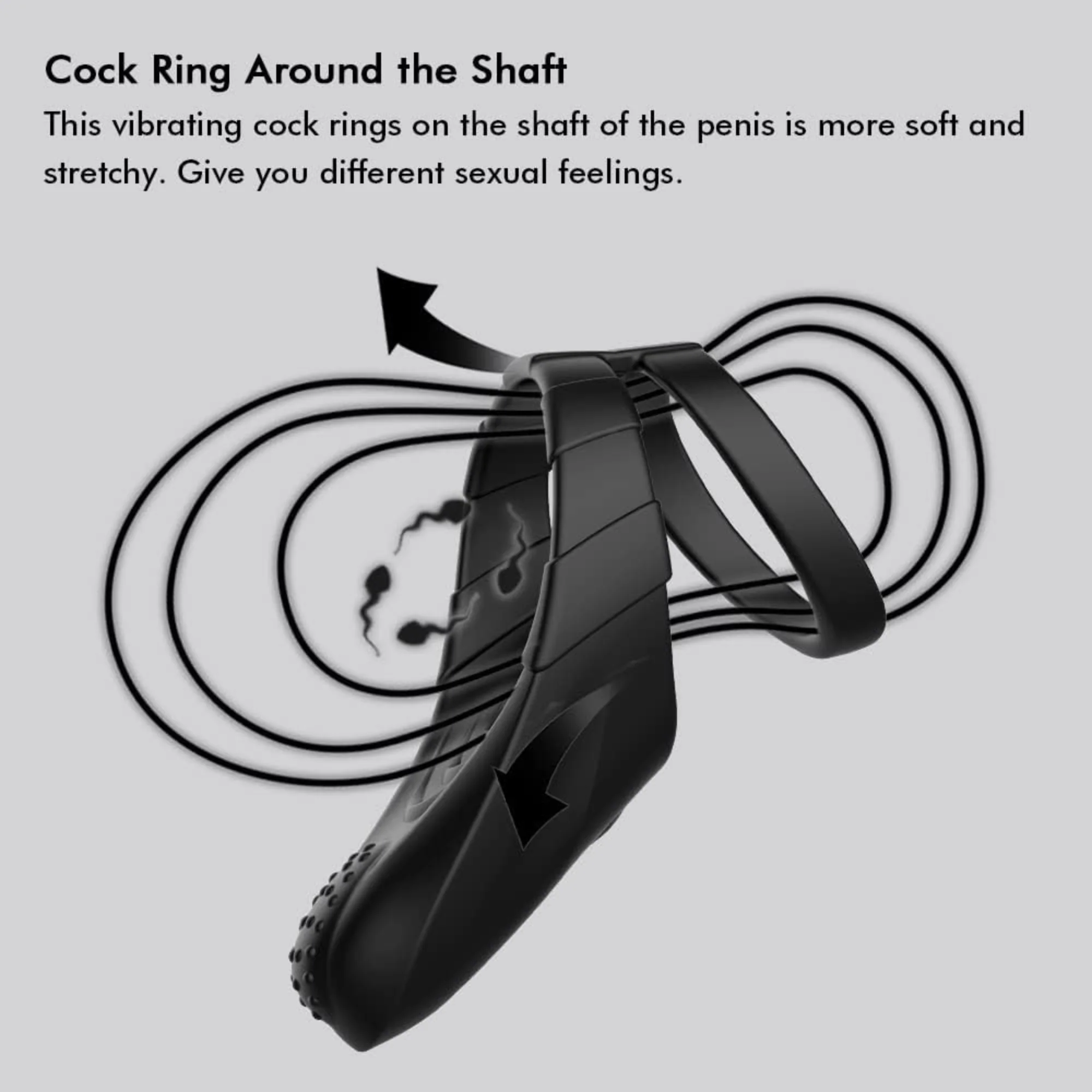 Sperm Locking Dual Cock Ring with Taint Teaser - Image 11